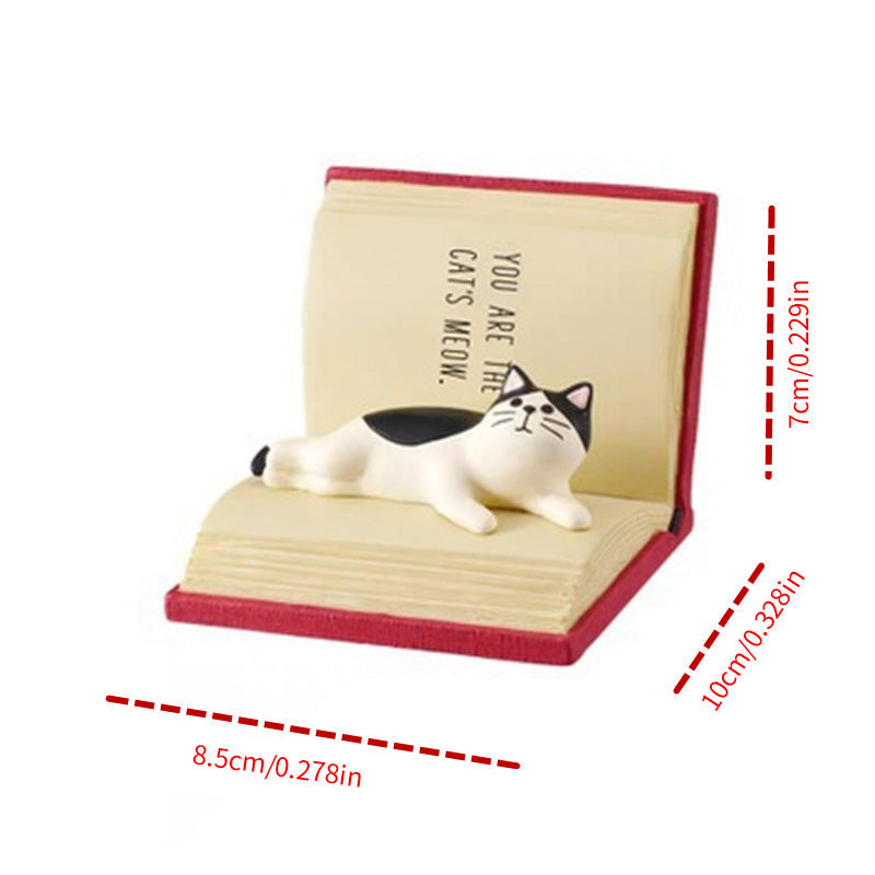 Orange cat desktop accessory, cute phone stand for cat lovers, perfect for hands-free viewing