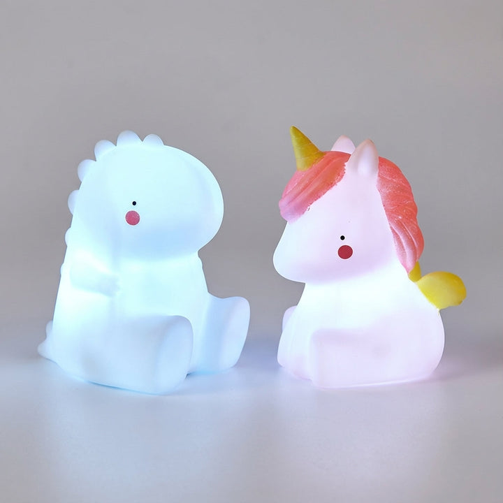 Cozy animal LED night lamp, soft light for kids' room, cute nursery night light, perfect for children.