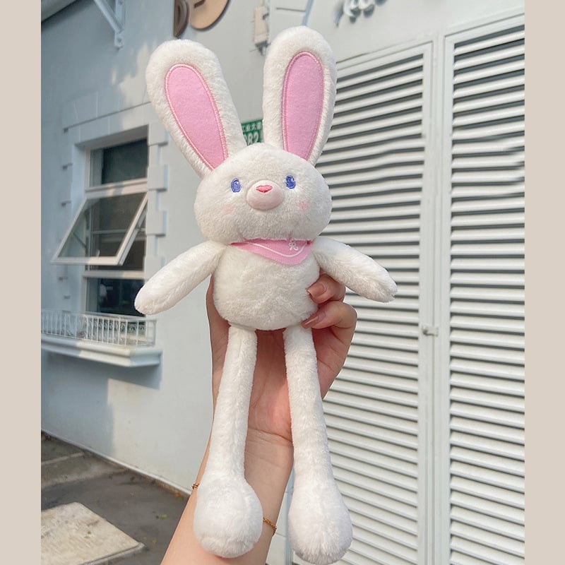 Soft rabbit plush keychain accessory, a delightful animal plush toy for children's keyrings