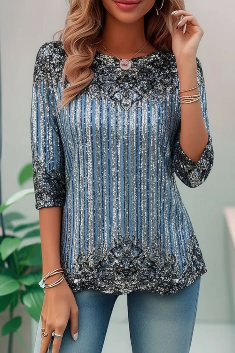 Stylish women's sequin party top with open back, ideal for glamorous nightlife and evening events.