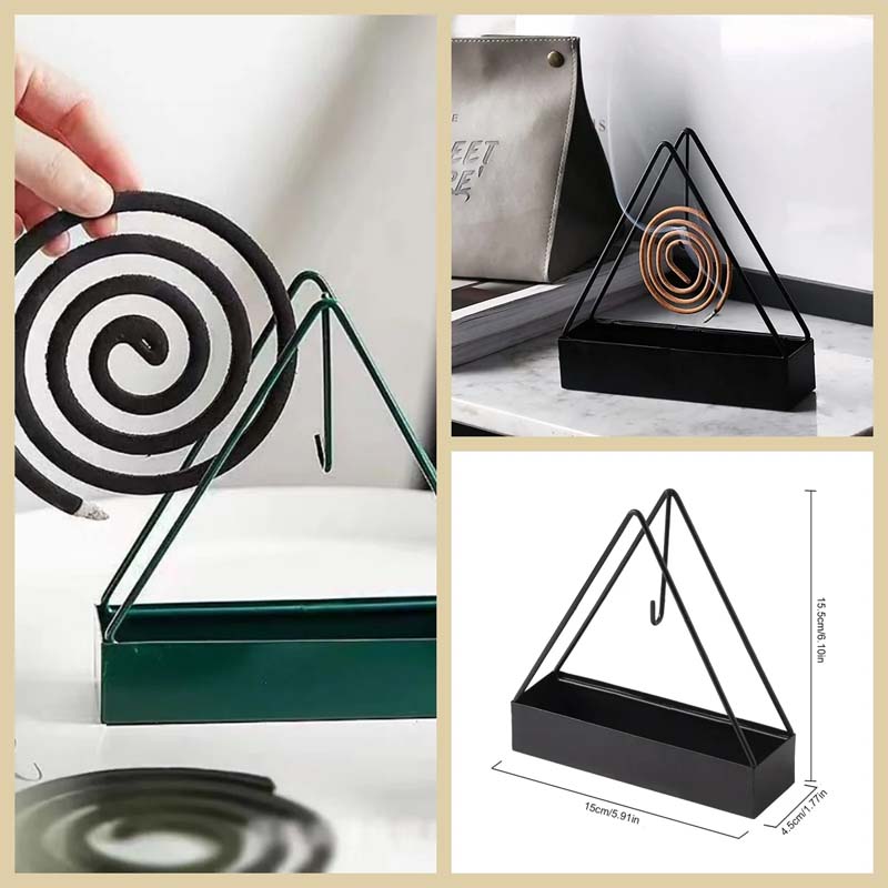 Iron incense burner that doubles as a mosquito coil holder, versatile for aromatherapy or pest control.