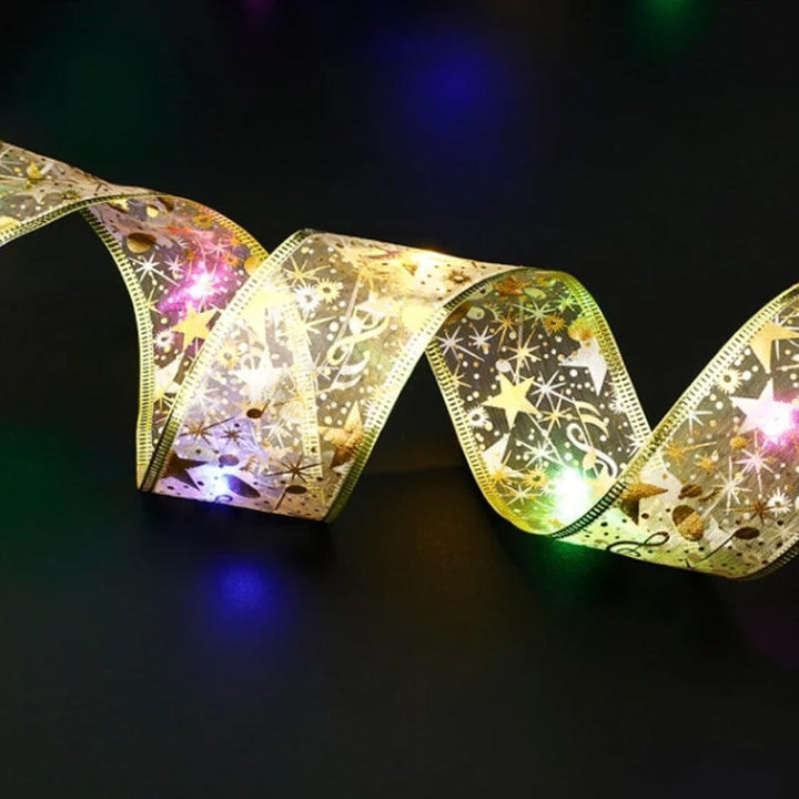 LED ribbon party lights, shimmering gold, perfect for special event decor