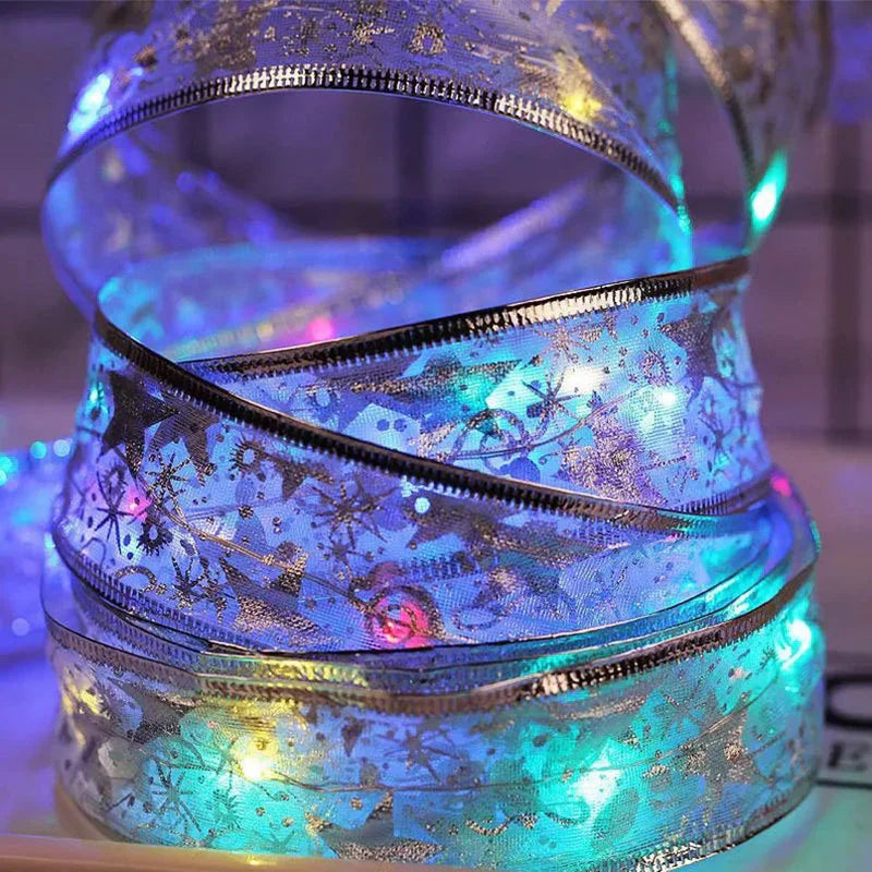 Battery-operated LED ribbon fairy lights, ideal for indoor/outdoor garden lighting