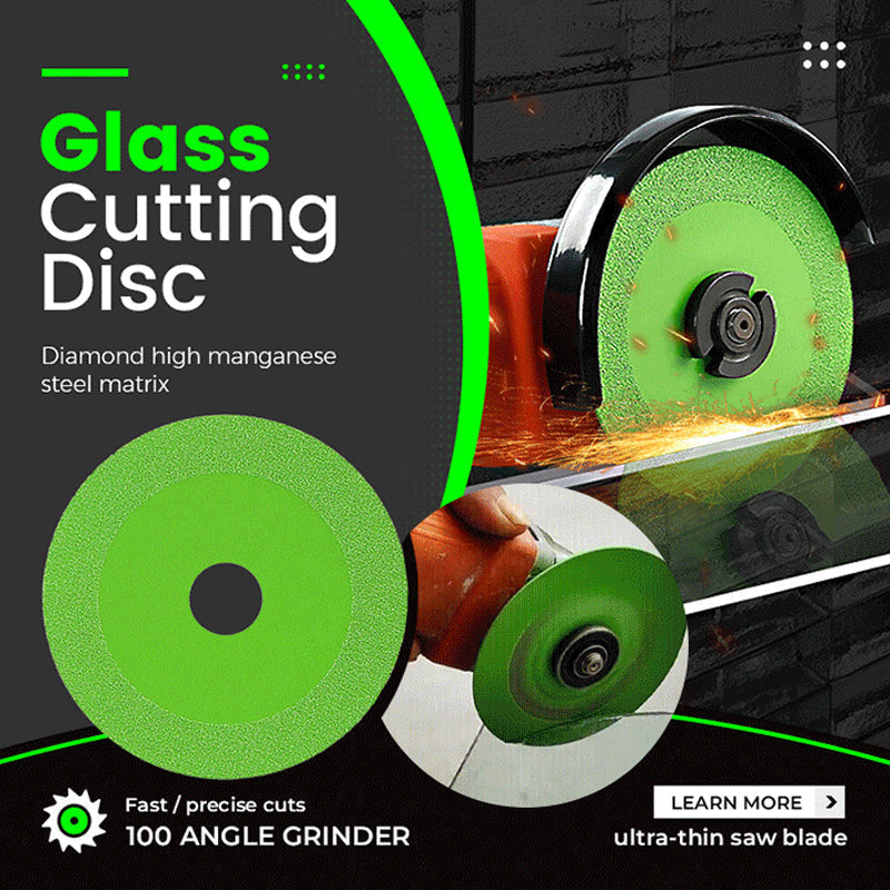 Diamond glass cutting disc for angle grinder, precise ceramic tile cuts, power tool accessory