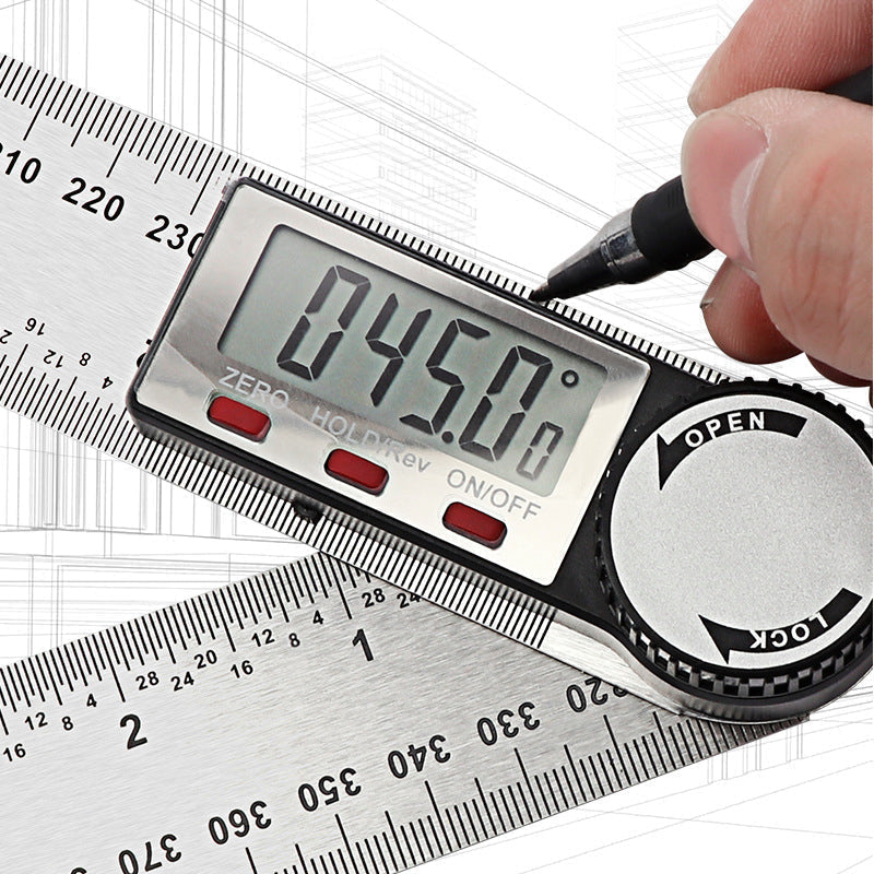 Precision digital protractor and ruler, ideal for crafting and accurate measurement tasks