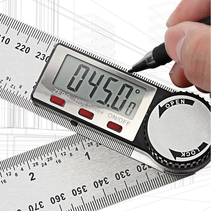 Precision digital protractor and ruler, ideal for crafting and accurate measurement tasks