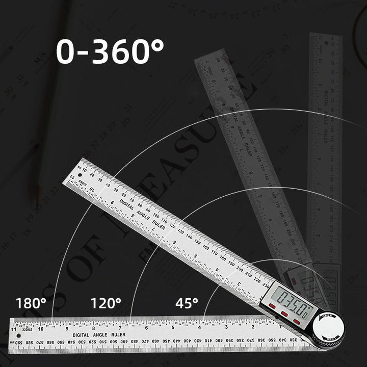 Handheld digital angle finder with clear display, perfect for carpentry & home projects