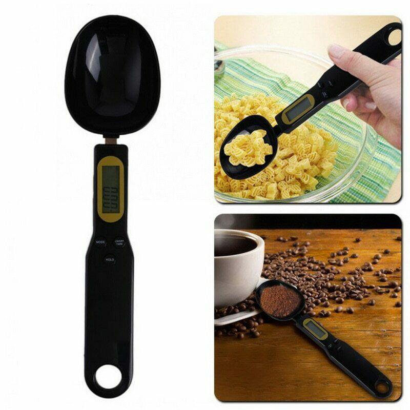 Digital kitchen scale in spoon form, offering precise measurements for culinary tasks