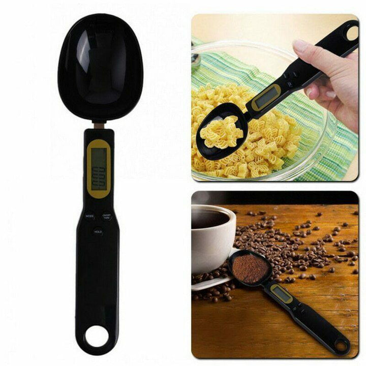 Digital kitchen scale in spoon form, offering precise measurements for culinary tasks