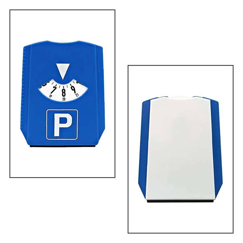 Essential car accessory: digital parking timer and multi-purpose scraper in one unit.