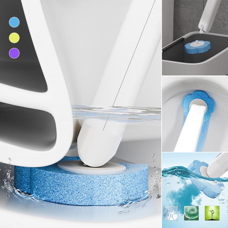 Disposable toilet cleaning system with scented brush heads, perfect for sparkling clean bathrooms