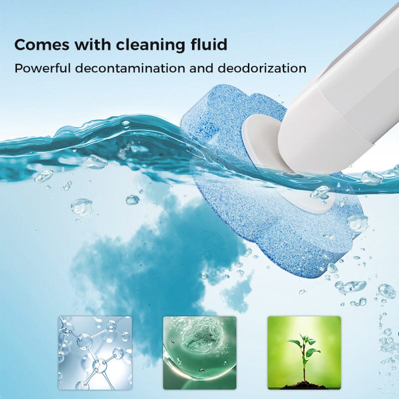 Hygienic toilet brush with fragranced cleaning solution, ensuring a fresh restroom