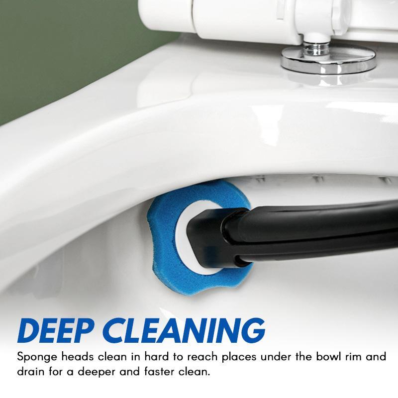 Toilet cleaner wand kit with disposable refills, essential for sanitary home care