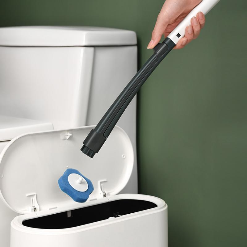 Compact disposable toilet cleaner wand kit, perfect for efficient bathroom hygiene