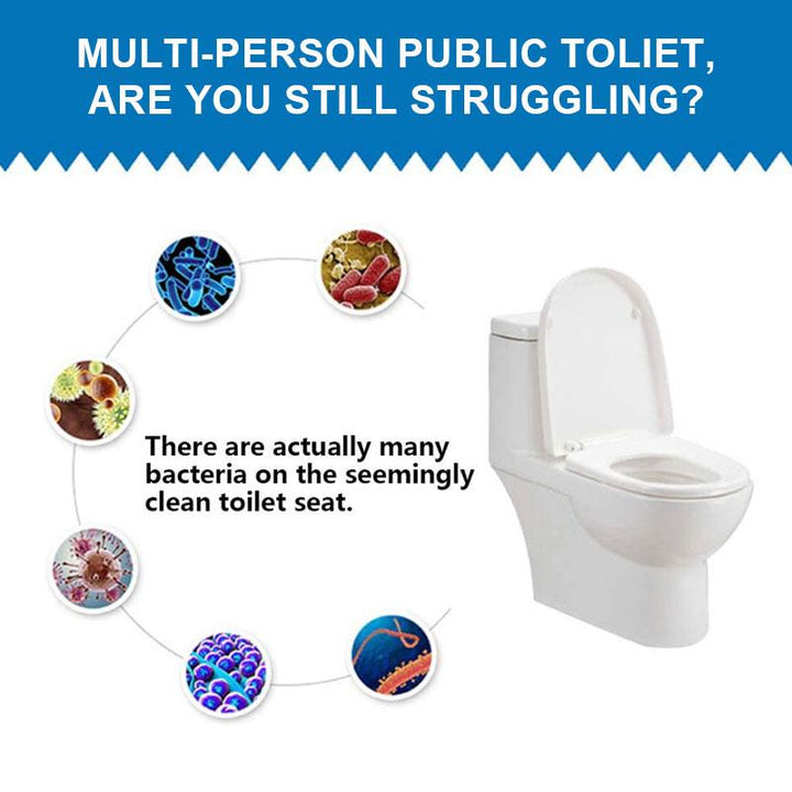 Foldable disposable toilet seat covers, compact & portable for discreet use in public restrooms.