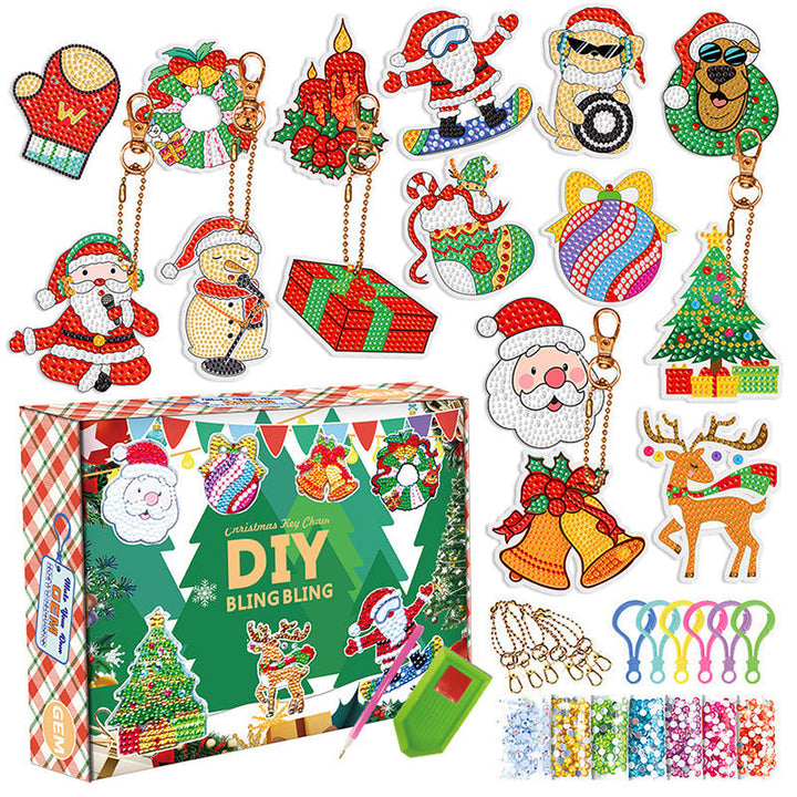 DIY Christmas diamond art kit, a fun and easy holiday craft project for unique festive decor
