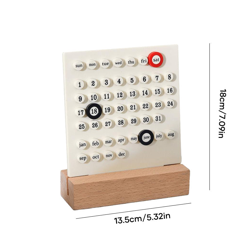 Unique gift: DIY perpetual desk calendar kit made from sustainable birch wood