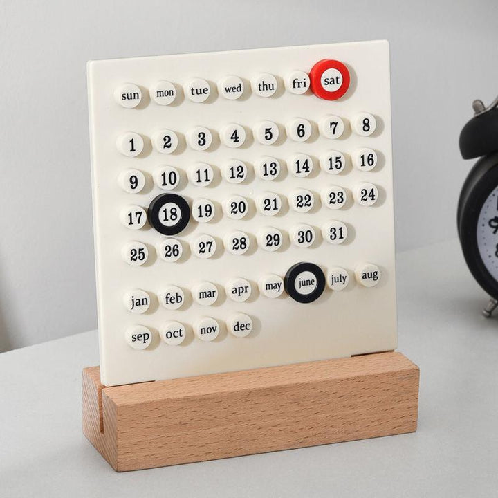 Office accessories craft kit: Build your own perpetual desk calendar with wood