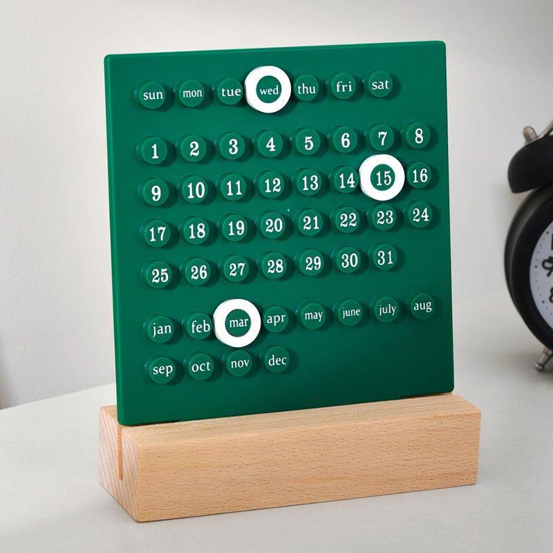 DIY perpetual calendar, a creative activity resulting in a functional desk ornament