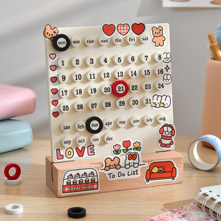 Craft your own perpetual desk calendar, a stylish and reusable home decor item