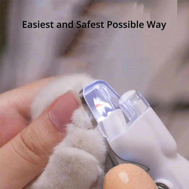 Dog nail clippers: quick sensor, LED light, stainless steel, for safe and effective pet nail trimming.