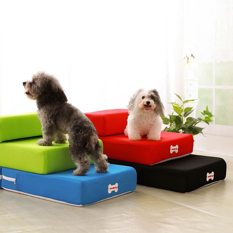 Mobility aid pet steps, helping dogs & cats safely access couches and beds with ease.