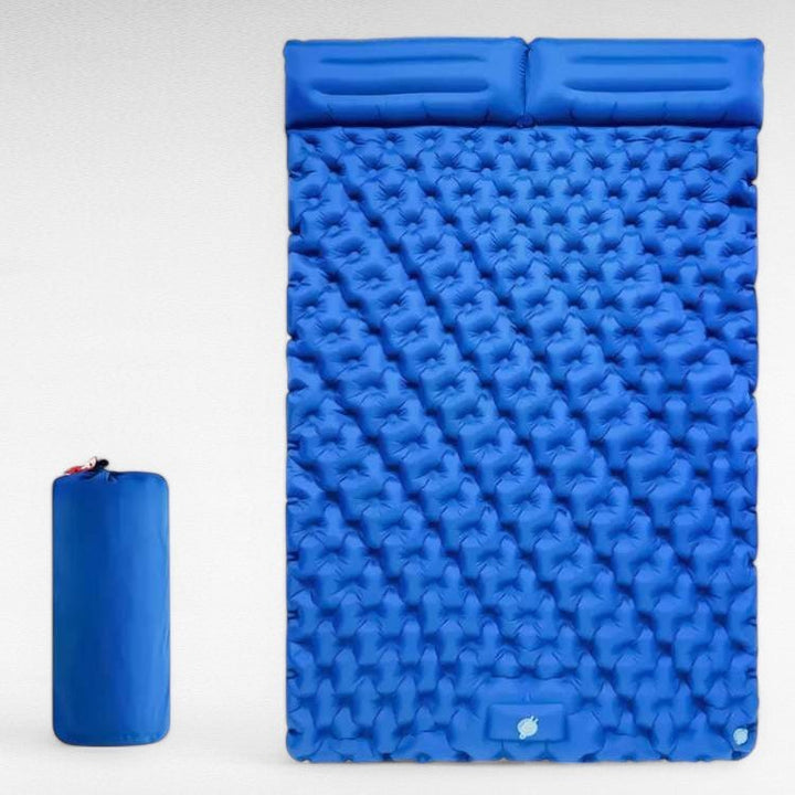 Premium 2-person camping air mattress. Inflatable & comfortable double sleeping pad for all outdoor adventures.