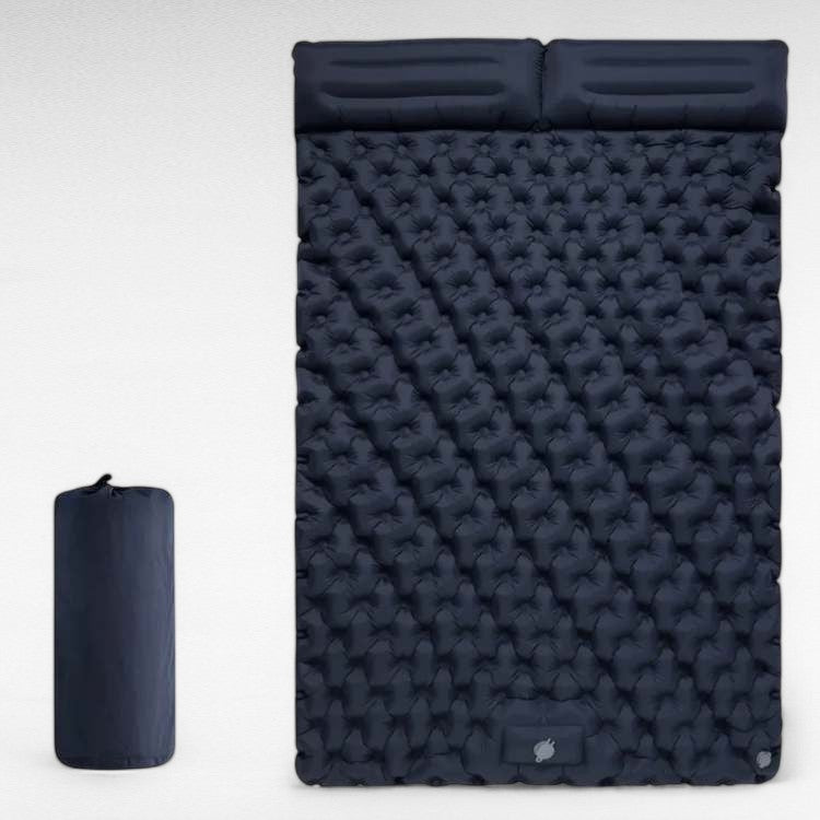 Versatile double air mattress, portable for camping, hiking, and travel. Comfortable 2-person sleeping pad.