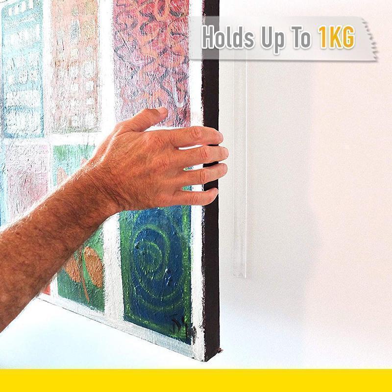 Versatile nano adhesive tape, double-sided and reusable for easy, damage-free household mounting