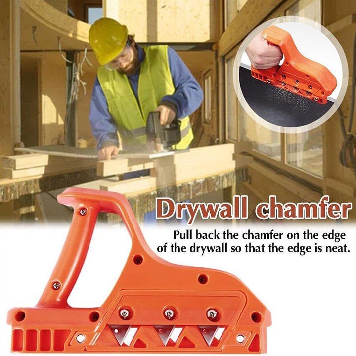Drywall Chamfer Hand Planing Tool for precise gypsum board edge trimming by DIY enthusiasts