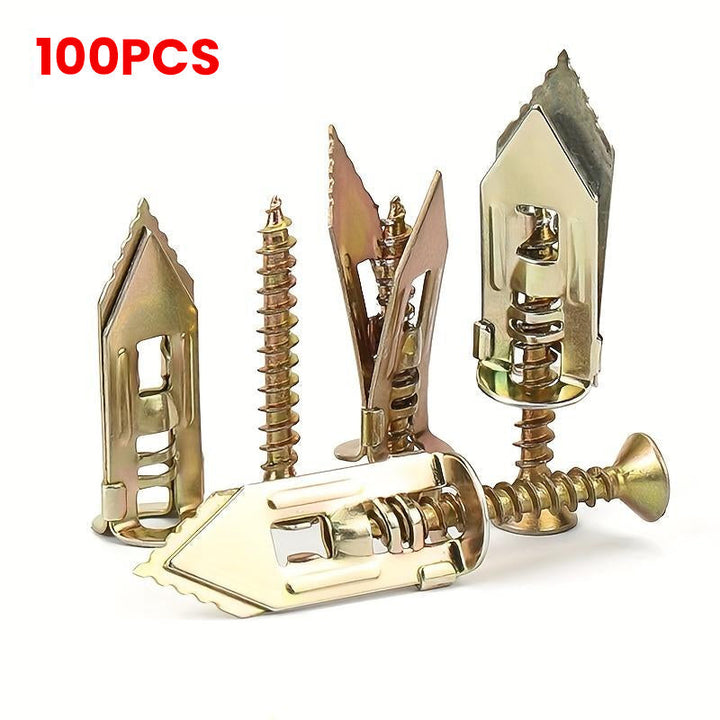 Variety of attachment types within the drywall anchor and screw kit for diverse mounting needs