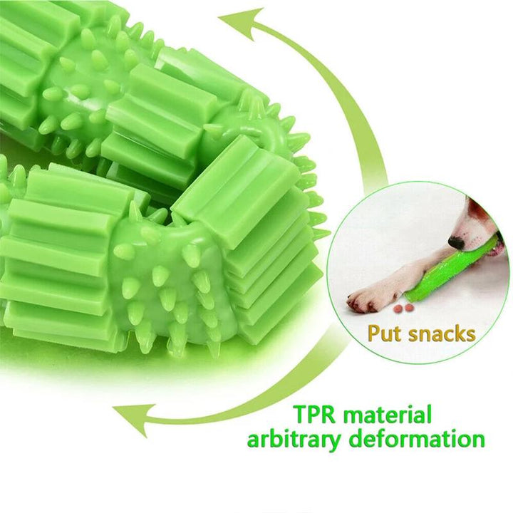 Blue dog dental toy, textured for cleaning teeth and gums, an essential pet supply for oral health