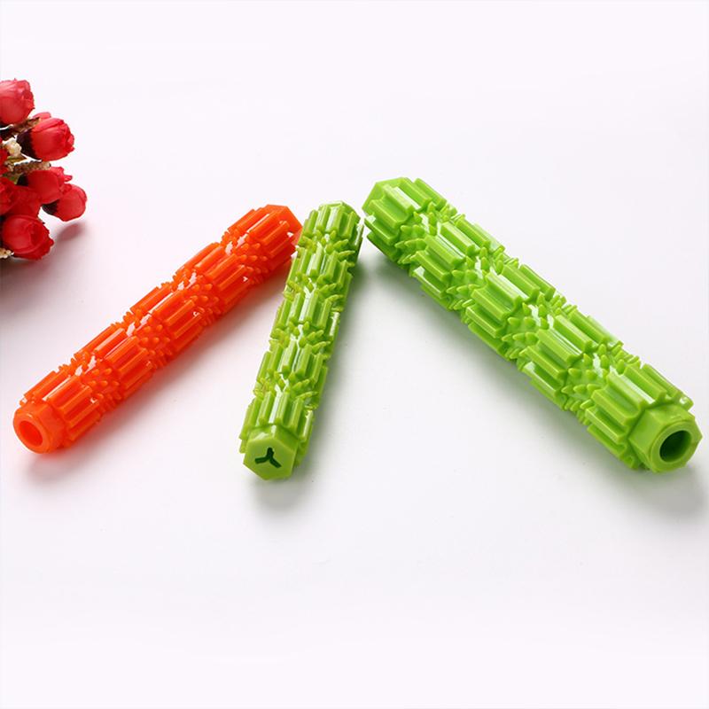 Ergonomically designed dog chew toy for dental health, enhancing pet oral hygiene during playtime
