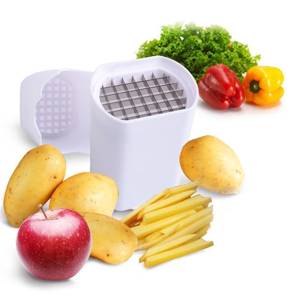 Durable kitchen vegetable chipper & peeler set for making potato fries & chips, ideal for home cooking