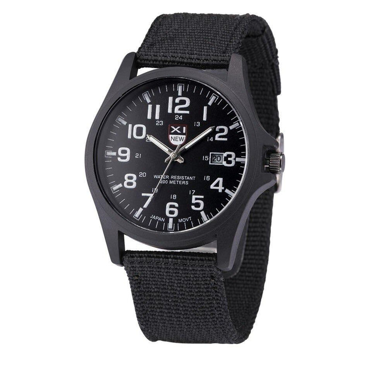 Men's tactical sports watch, durable & waterproof with date display. Perfect for active outdoor adventures.