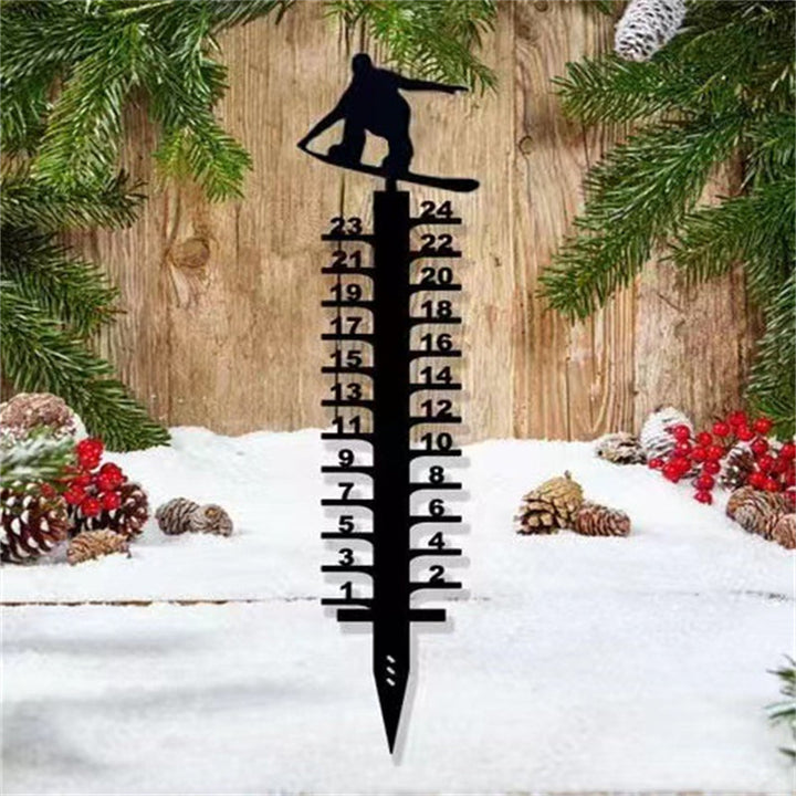 Outdoor decor metal snow gauge, a practical and charming addition to any winter garden