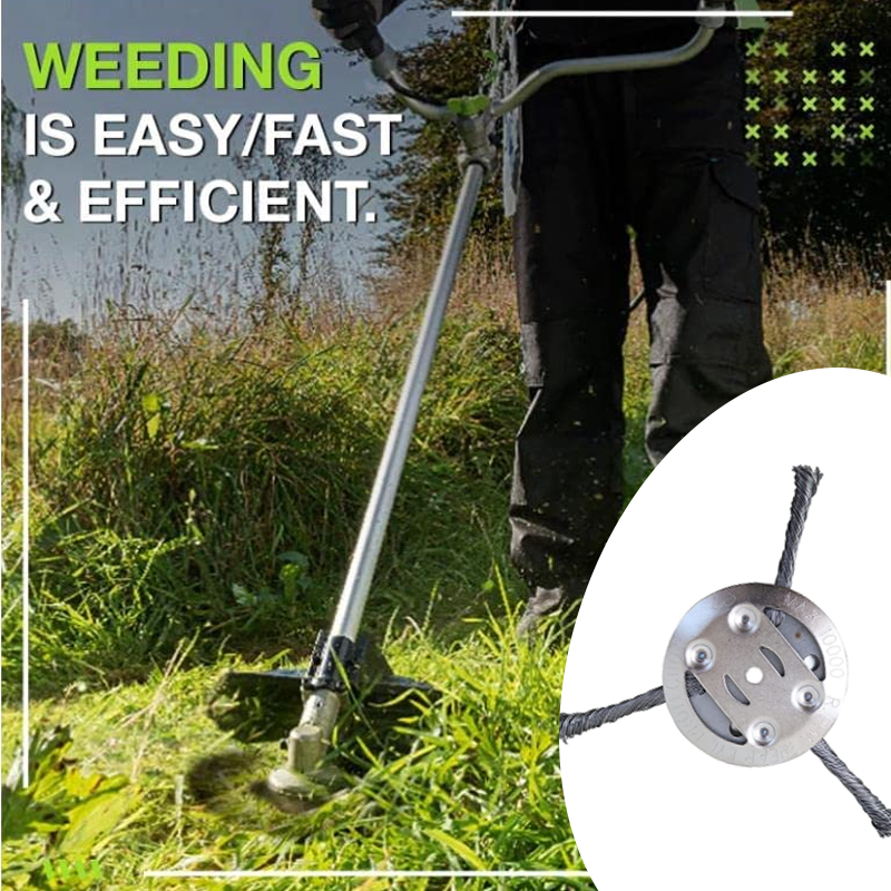 Gardening essential: Steel wire trimmer head for superior weed and moss clearing.