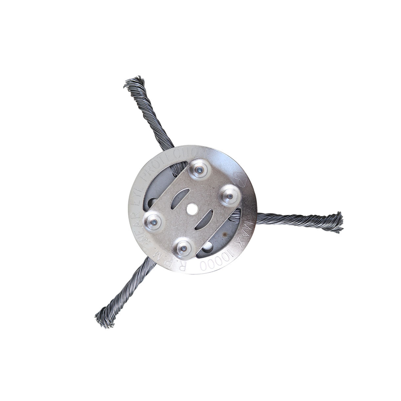 Robust steel wire weed eater head, offering a long-lasting solution for garden maintenance.