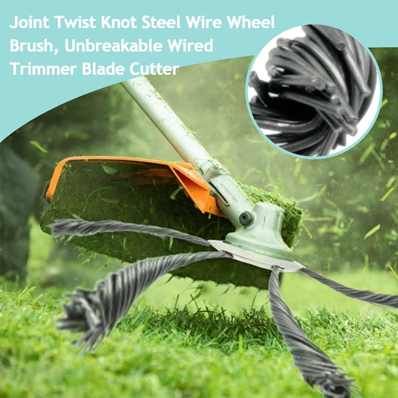 Innovative steel wire trimmer head, perfect for tackling stubborn weeds and rust.