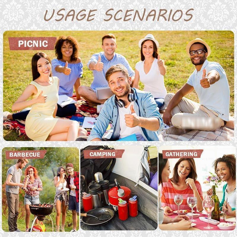 Hand holding the Easy Can Opener Tool on a soda can, demonstrating simple operation and ease of use