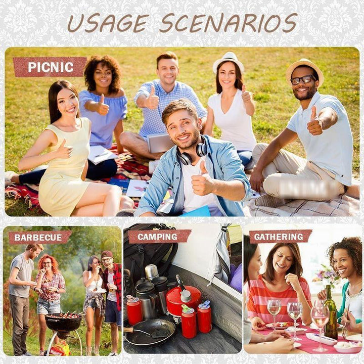 Hand holding the Easy Can Opener Tool on a soda can, demonstrating simple operation and ease of use