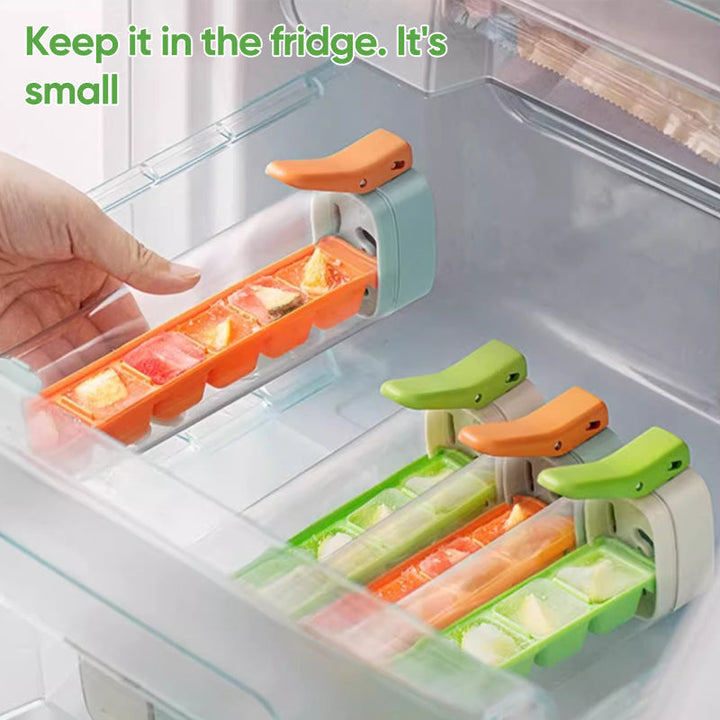 Plastic easy-release ice cube trays, perfect for quickly chilling beverages