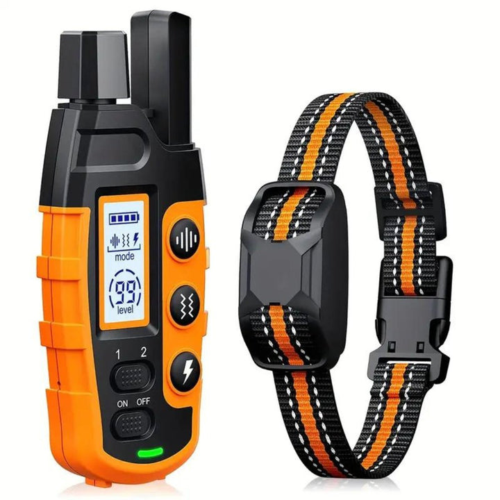 Effective dog training collar with remote for pet obedience & behavior correction.