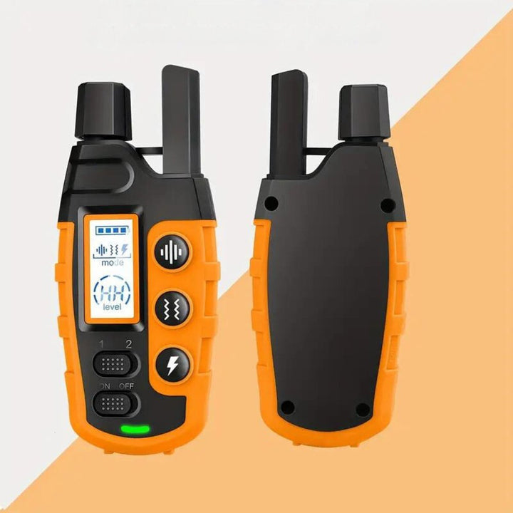 Pet dog training collar with remote, waterproof, rechargeable, for obedience & humane training.