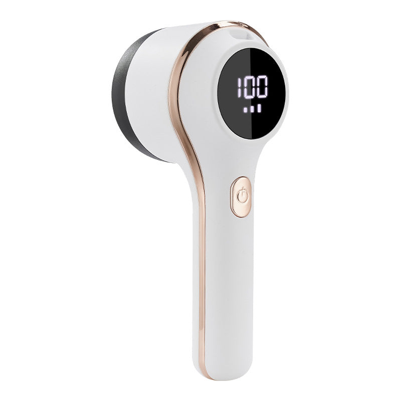 Compact and lightweight electric lint remover, perfect for travel and quick touch-ups on clothes