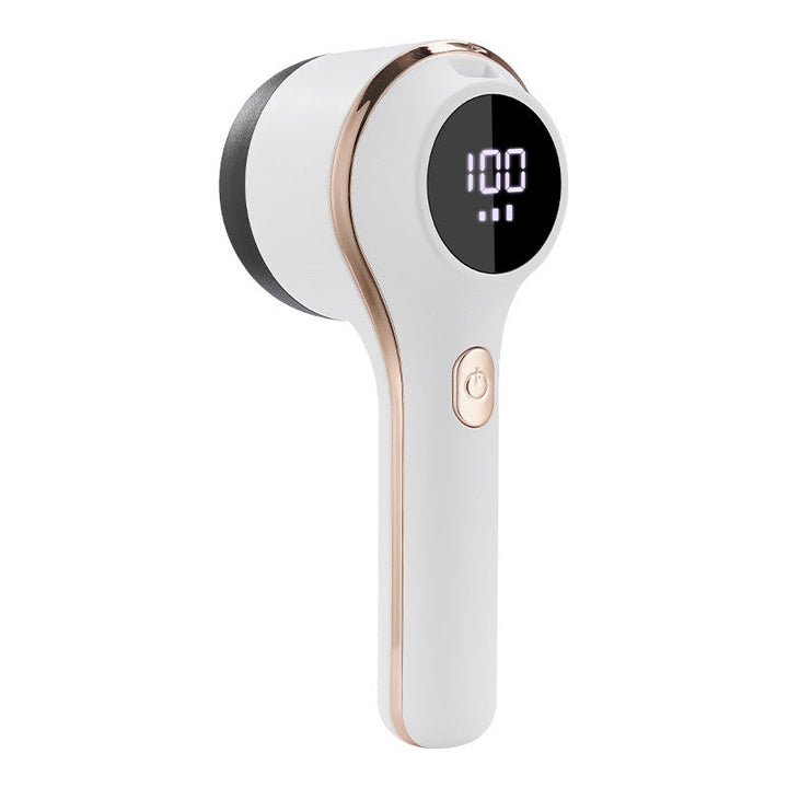 Compact and lightweight electric lint remover, perfect for travel and quick touch-ups on clothes