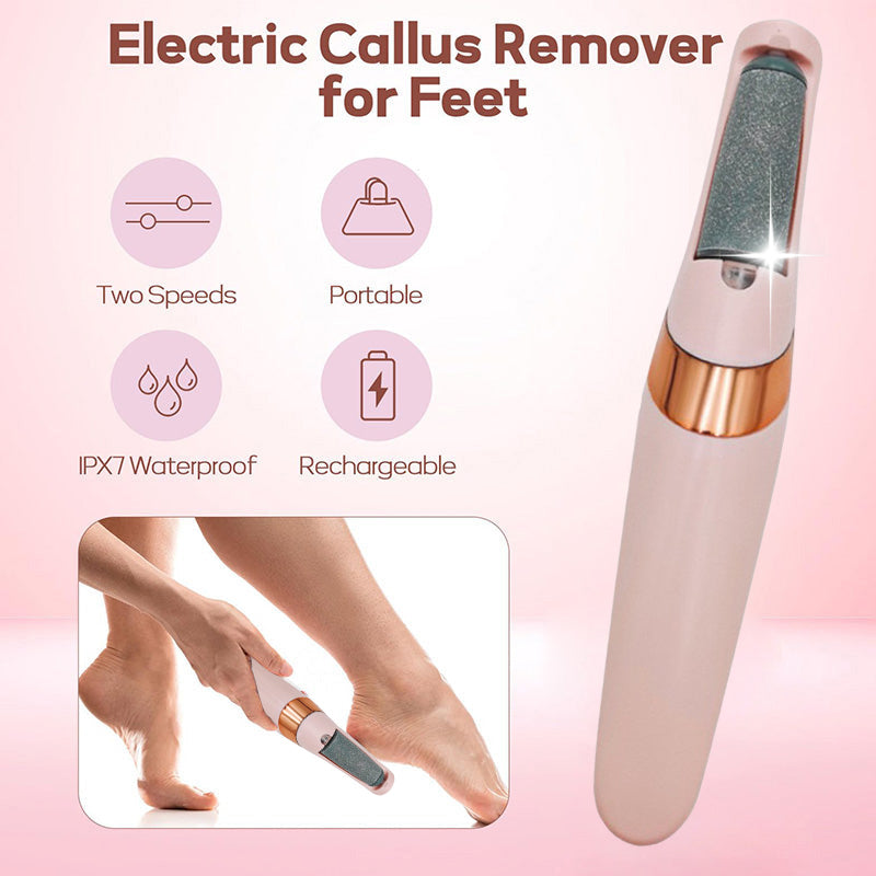 Ergonomic design electric foot callus remover, comfortable grip for home pedicure & foot care