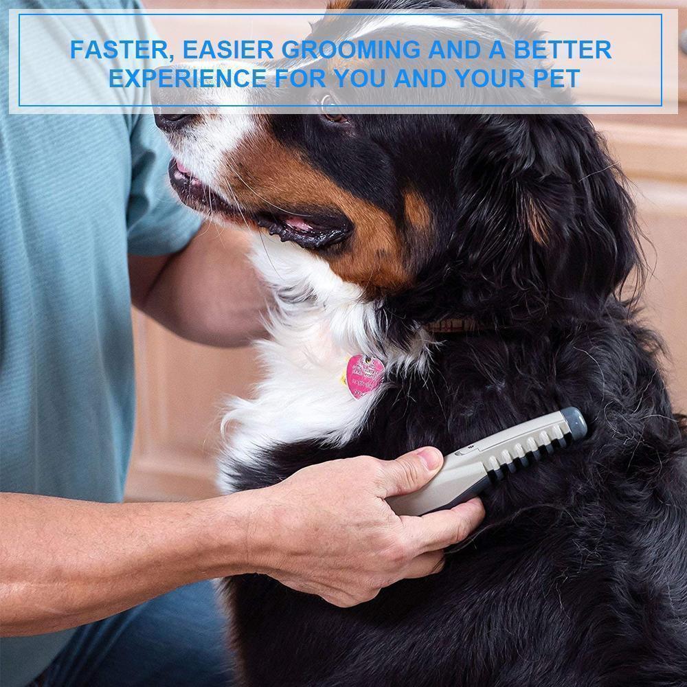 Portable electric pet deshedding comb, providing efficient and gentle pet care for dogs & cats