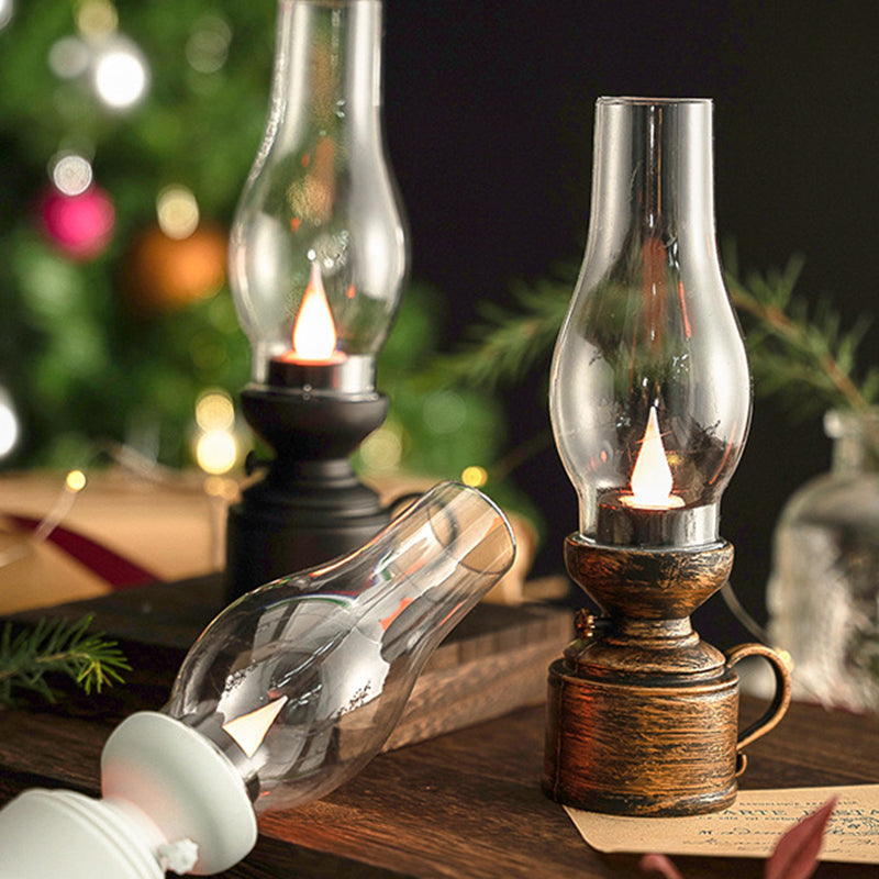 Smokeless LED oil lamp, ideal for ambiance, religious use, and home decor