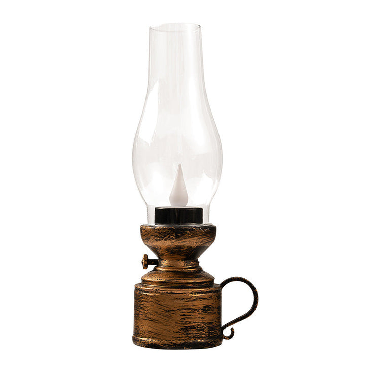Electronic LED oil lamp, vintage style, modern convenience, ambiance light